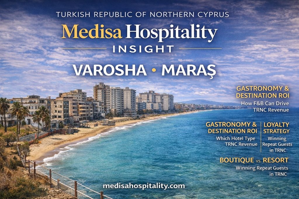Varosha (Maraş) coastline in the Turkish Republic of Northern Cyprus (TRNC) — Medisa Hospitality INSIGHT cover image.